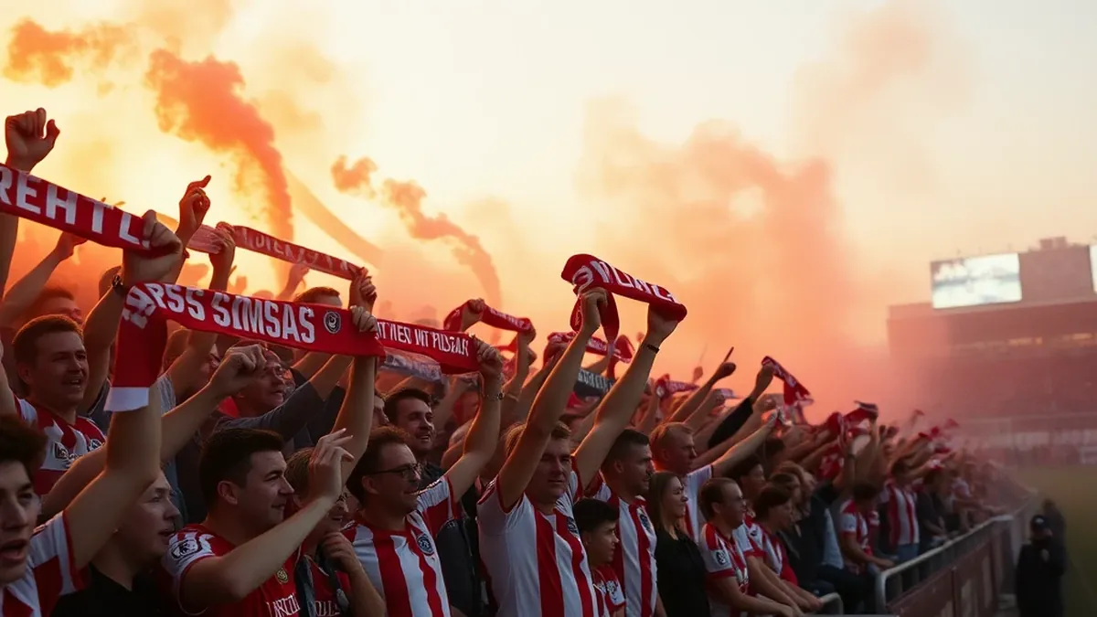 Llanelli AFC’s supporters create a vibrant atmosphere at Stebonheath Park, blending rituals and communal pride
